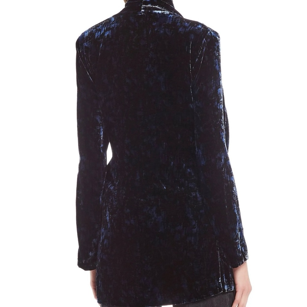 Eileen Fisher Elegant Velvet Jacket in Deep Blue Size Large - Picture 3 of 8
